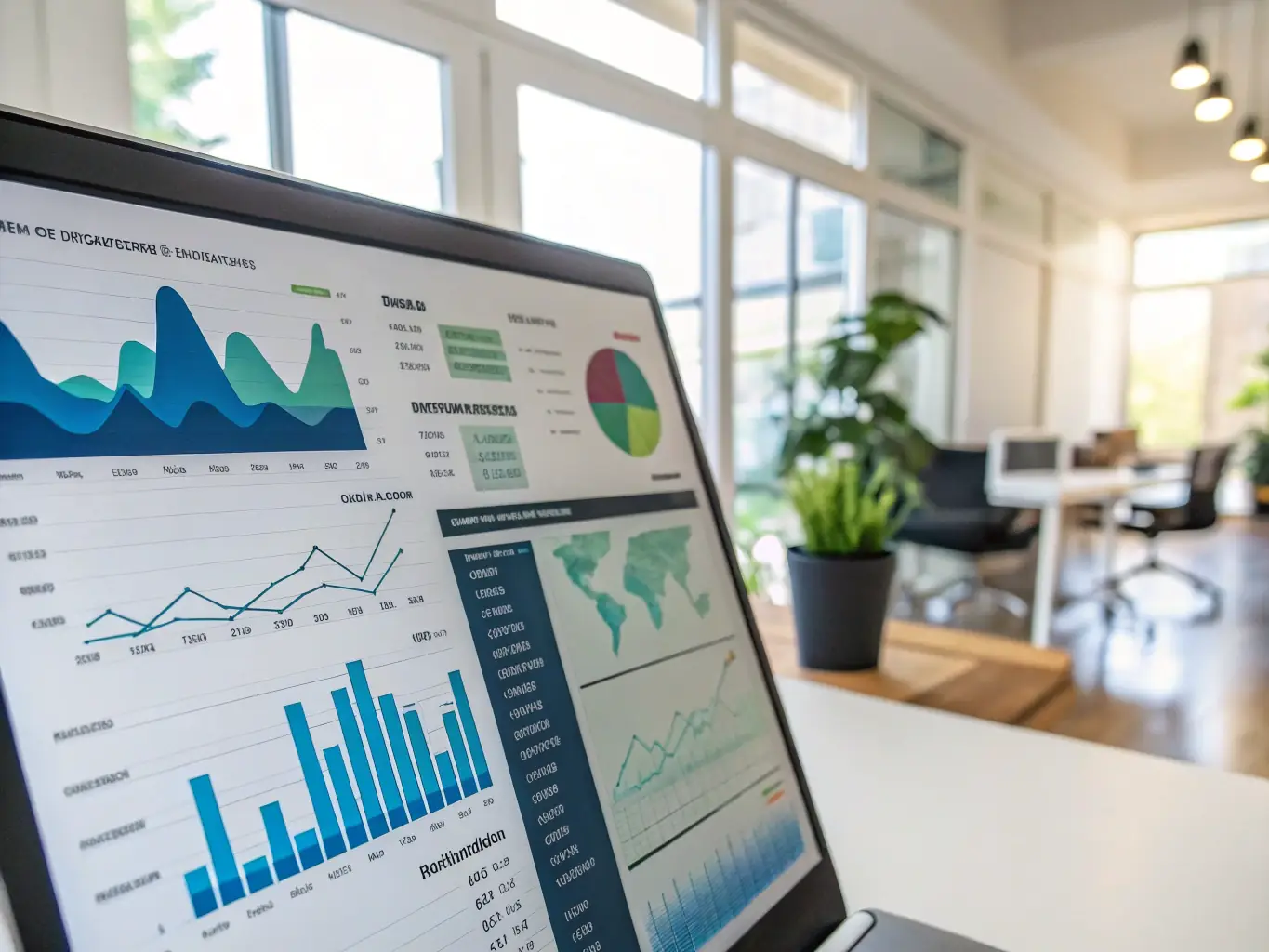 An image depicting a dashboard showing key performance indicators (KPIs) related to ServiceNow usage and business impact. The dashboard visualizes data related to service performance, cost savings, and user satisfaction.