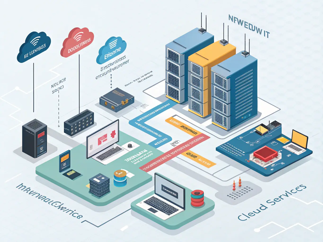 A visual representation of a well-structured CMDB (Configuration Management Database) architecture, showcasing the relationships between different IT assets and services. The image emphasizes data accuracy and governance.