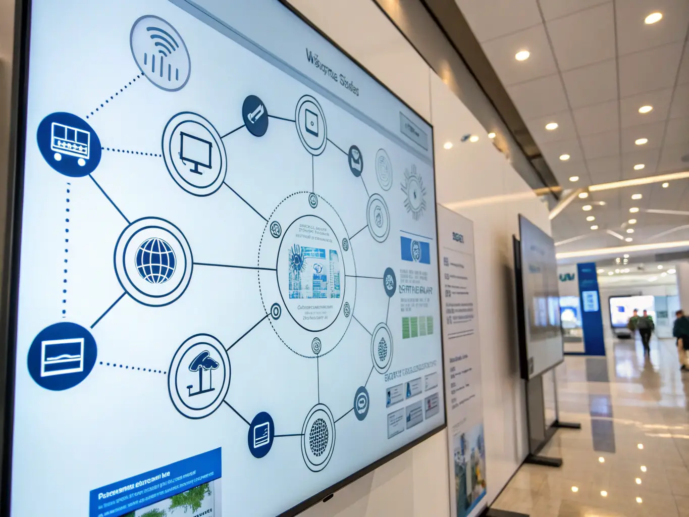 A visual representation of system integration, showing various software systems seamlessly connected and exchanging data, highlighting DigiOnez's expertise in this area.