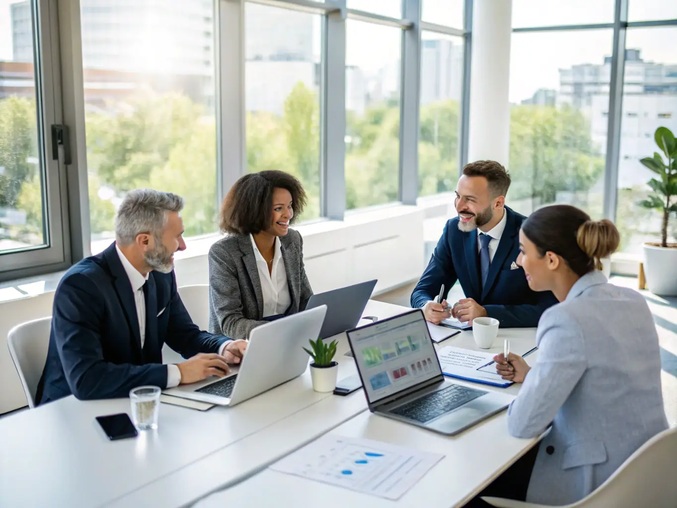 A consultant from DigiOnez is leading a change management workshop with a client team, focusing on user adoption and effective communication strategies.