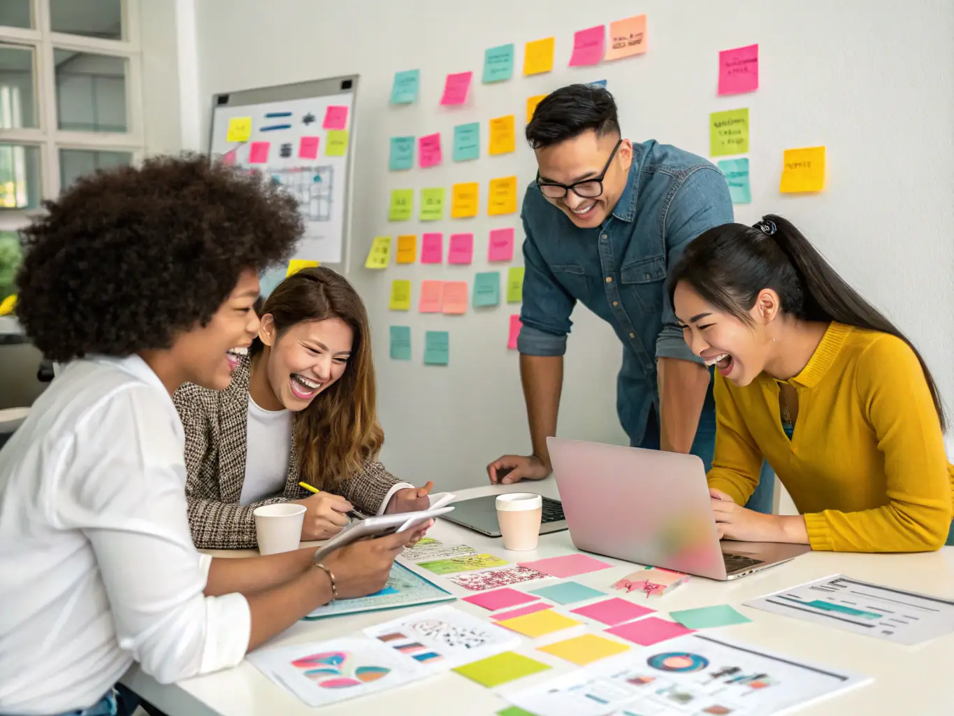 A diverse group of DigiOnez consultants brainstorming and strategizing, highlighting their collaborative approach and dedication to understanding unique client needs.